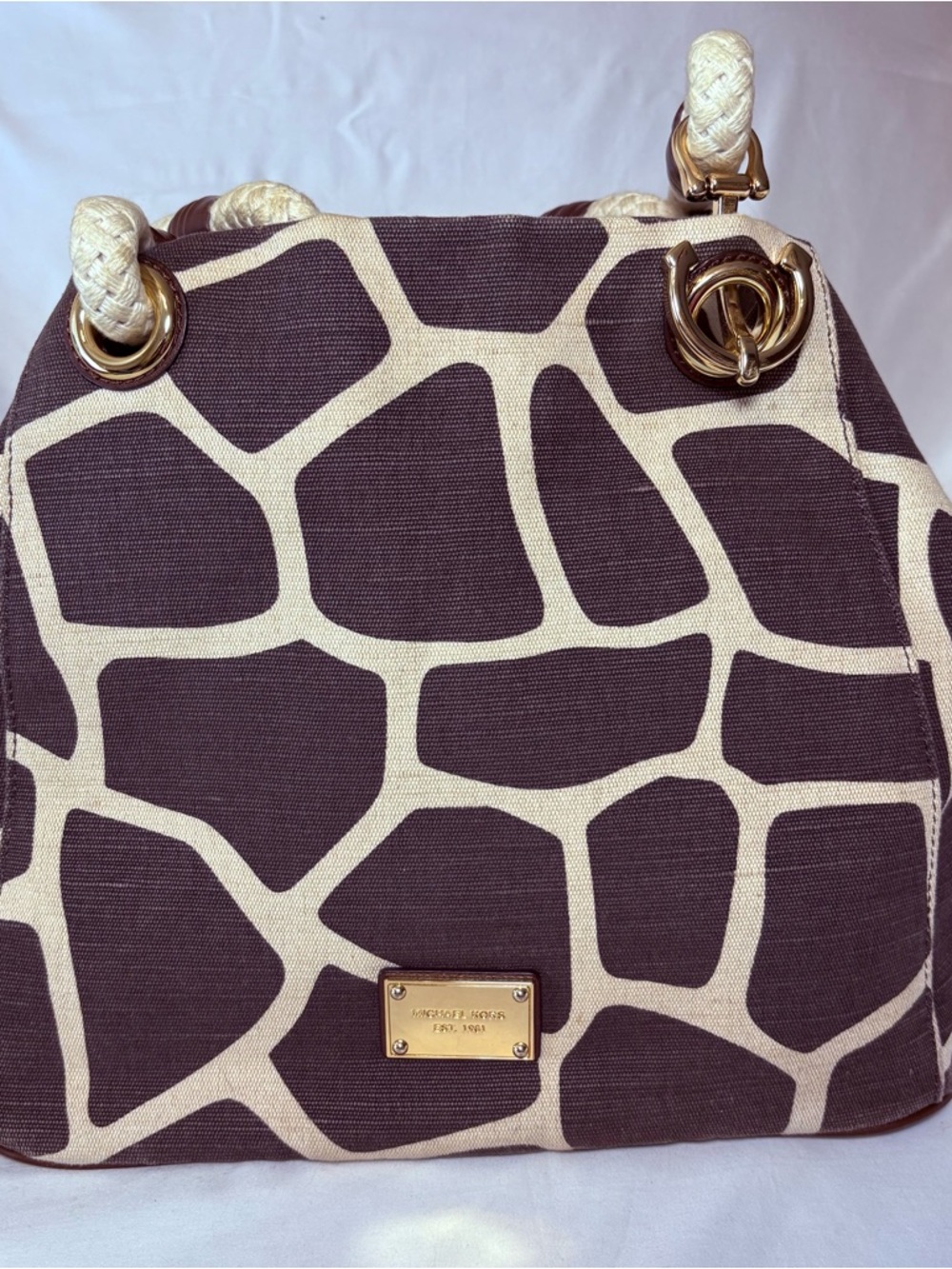 Michael Kors Retired Giraffe Print Shoulder Bag